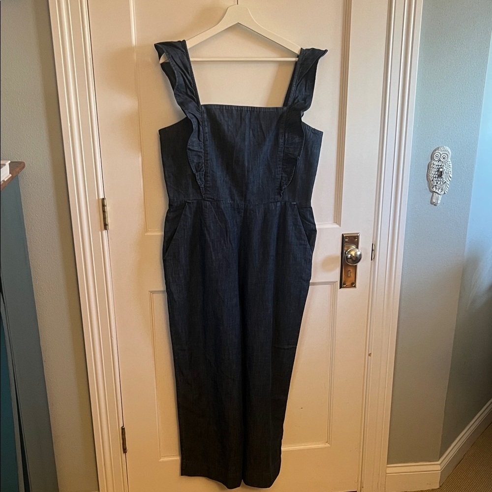 GAP Women's Dark Blue Denim Overalls